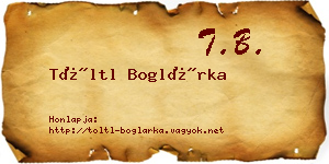 Töltl Boglárka névjegykártya