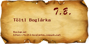 Töltl Boglárka névjegykártya