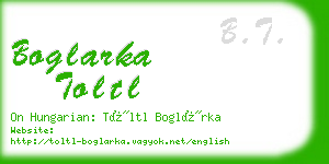 boglarka toltl business card